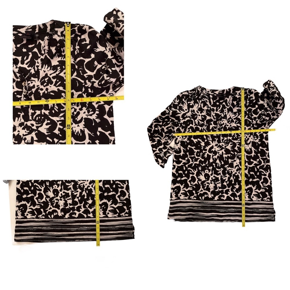 Rafaella women’s 100% linen black & white tunic SM - Picture 6 of 13